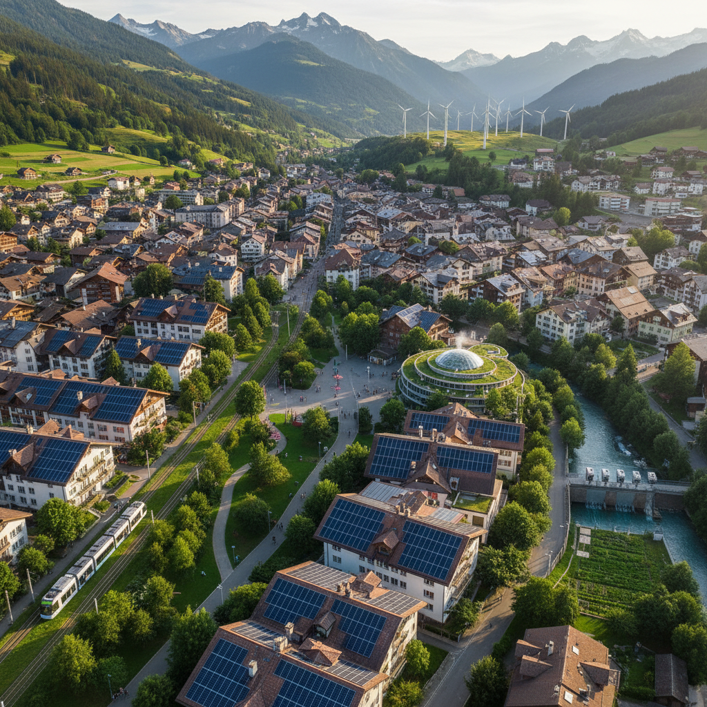 Solaranlage auf Schweizer Hausdach